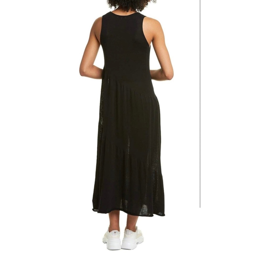 Vince tiered midi black knit cotton dress - size XS - Picture 2 of 8